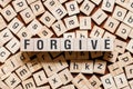 Forgive word concept