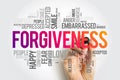 Forgiveness is the release of resentment or anger, word cloud concept background Royalty Free Stock Photo