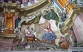 Forgiveness of Sins, fresco on the ceiling of the Saint John the Baptist church in Zagreb, Croatia