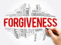 Forgiveness word cloud collage