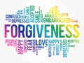 Forgiveness word cloud collage Royalty Free Stock Photo