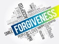 Forgiveness word cloud collage, social concept background Royalty Free Stock Photo