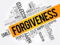 Forgiveness word cloud collage, social concept background Royalty Free Stock Photo