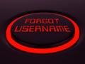 Forgot Username Button Means Wrong Userid Entered - 3d Illustration