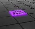 Forgot Username Light Means Wrong Userid Entered - 3d Illustration