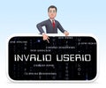 Forgot Username Phone Means Wrong Userid Entered - 3d Illustration