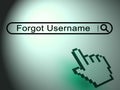 Forgot Username Webpage Means Wrong Userid Entered - 3d Illustration