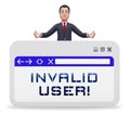 Forgot Username Webpage Means Wrong Userid Entered - 3d Illustration