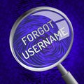 Forgot Username Words Means Wrong Userid Entered - 3d Illustration