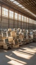 Forgotten desktop computers piling up in derelict warehouse, symbolizing rapid technological obsolescence and mounting electronic Royalty Free Stock Photo