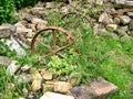 Forgotten farm tools in Wycoller village in Lancashire