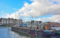 The forgotten harbor in Ghent, living boats and factories