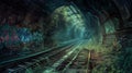 Forgotten Metro Mystery: Urban Expedition./n Royalty Free Stock Photo
