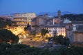 Fori Romani and Colosseum at night, Roma Royalty Free Stock Photo