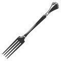 Fork black icon. Cutlery symbol. Table tool