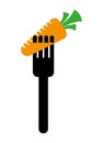 fork with carrot isolated icon design Royalty Free Stock Photo