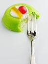 Fork cassata siciliana sweet pastry italian dessert