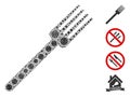 Fork Collage of Covid Virus Elements