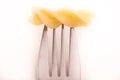 Fork with with fusili pasta Royalty Free Stock Photo