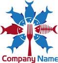 Fork fish logo