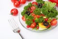 Fork with fresh salad Royalty Free Stock Photo