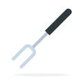 Fork for frying meet vector flat isolated