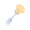 fork hat chef cook utensil Royalty Free Stock Photo