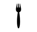 Fork icon illustrated in vector on white background Royalty Free Stock Photo