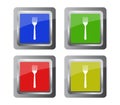 Fork icon illustrated in vector on white background Royalty Free Stock Photo