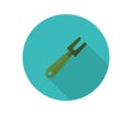 Fork icon illustrated in vector on white background Royalty Free Stock Photo