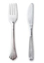 Fork and knife. Clipping path.