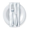 Fork and knife Dinner plate Royalty Free Stock Photo