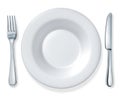 Fork and knife Dinner plate Royalty Free Stock Photo