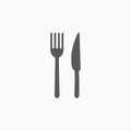 Fork and knife icon, eat, kitchenware, dish ware, restaurant