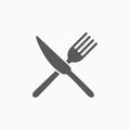 Fork and knife icon, eat, kitchenware, dish ware, restaurant