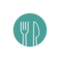 Fork and knife icon vector