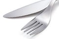 Fork and knife isolated Royalty Free Stock Photo