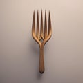 Modern Carved Wooden Fork On Shady Background