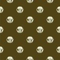 Fork, knife, plate and spoon seamless pattern isolated on color background Royalty Free Stock Photo