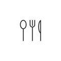 Fork knife spoon or food restaurant icon vector isolated 2 Royalty Free Stock Photo