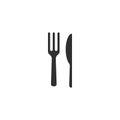 Fork knife spoon or food restaurant icon vector isolated 5 Royalty Free Stock Photo