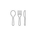 Fork knife spoon or food restaurant icon vector isolated 1 Royalty Free Stock Photo