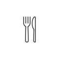 Fork knife spoon or food restaurant icon vector isolated 6 Royalty Free Stock Photo