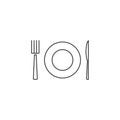 Fork knife spoon or food restaurant icon vector isolated 7 Royalty Free Stock Photo