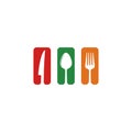 fork knife spoon for restaurant and food logo template vector icon illustration Royalty Free Stock Photo