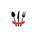 fork knife spoon for restaurant and food logo template vector icon illustration Royalty Free Stock Photo