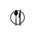 fork knife spoon for restaurant and food logo template vector icon illustration Royalty Free Stock Photo