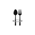 fork knife spoon for restaurant and food logo template vector icon illustration Royalty Free Stock Photo