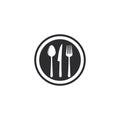 fork knife spoon for restaurant and food logo template vector icon illustration Royalty Free Stock Photo