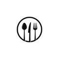 fork knife spoon for restaurant and food logo template vector icon illustration Royalty Free Stock Photo